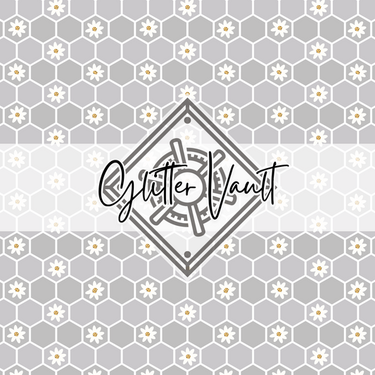 #1030 - Honeycomb Daisy Vinyl Print