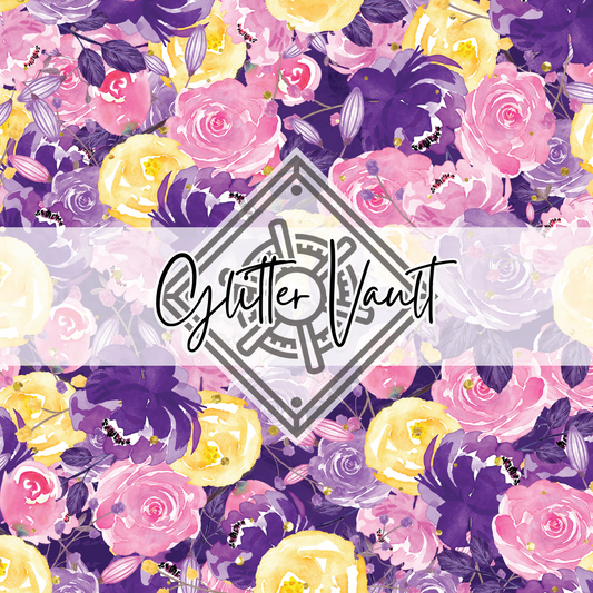 #1062 - Watercolour Floral Vinyl Print - Large