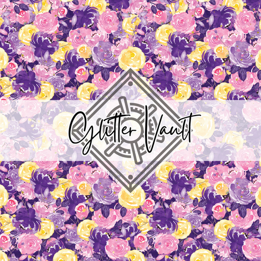 #1063 - Watercolour Floral Vinyl Print - Small
