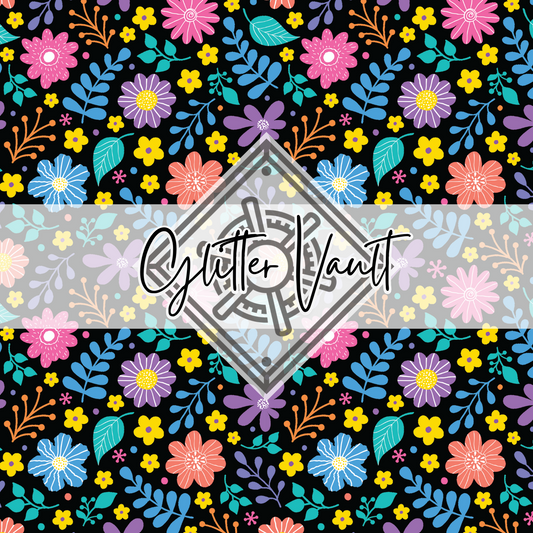#1069 - Floral Vinyl Print - Large