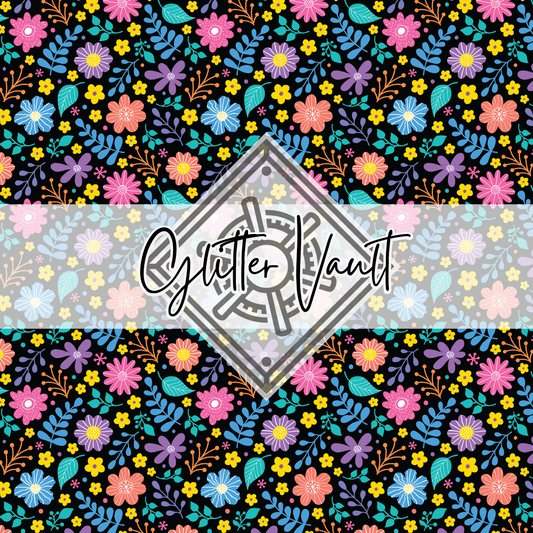 #1070 - Floral Vinyl Print - Small