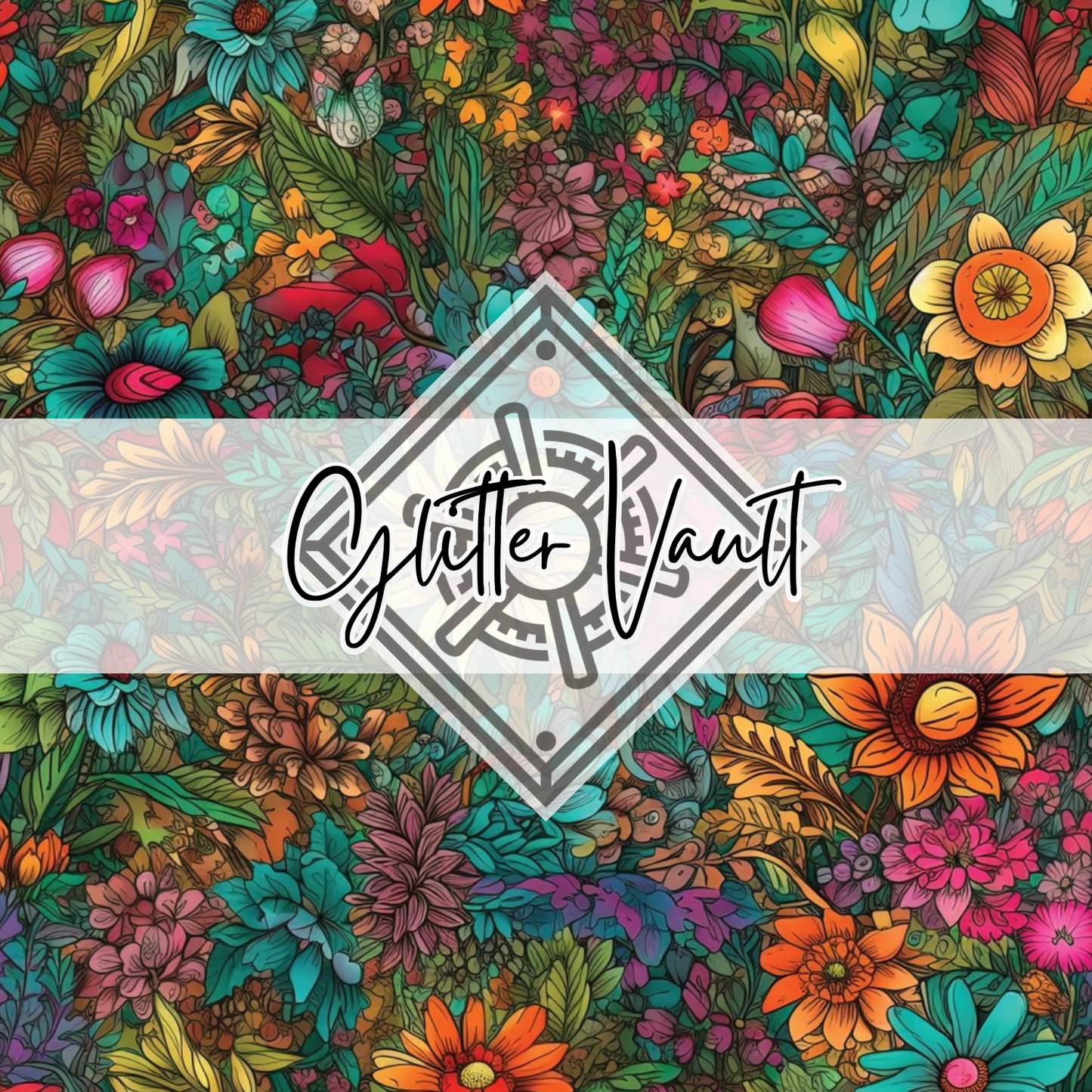 #1073 - Vibrant Garden Vinyl Print
