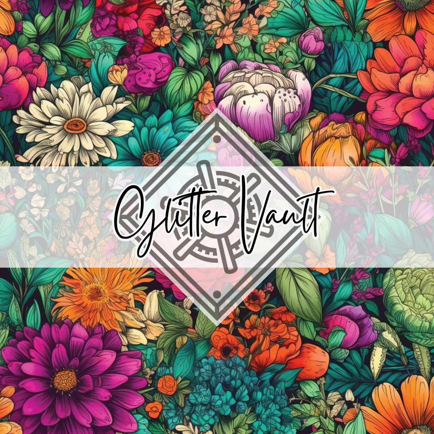 #1075 - Vibrant Garden Vinyl Print