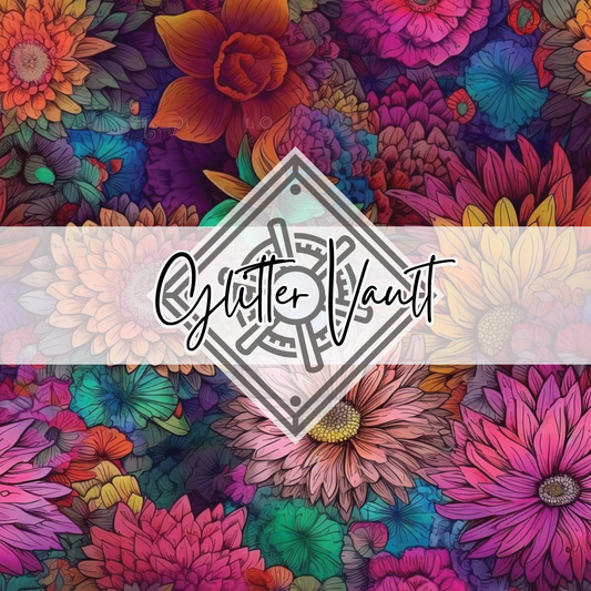 #1077 - Vibrant Garden Vinyl Print