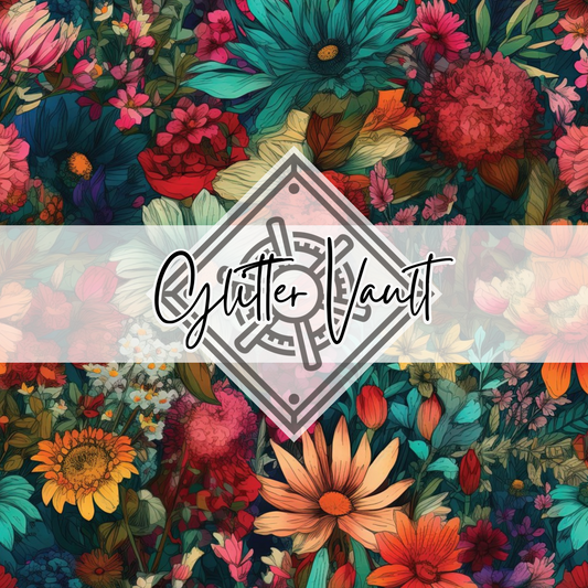 #1081 - Vibrant Garden Vinyl Print