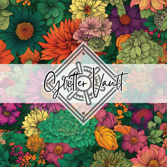 #1083 - Vibrant Garden Vinyl Print