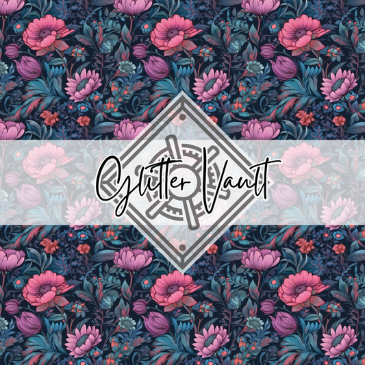 #1084 - Floral Vinyl Print - Small