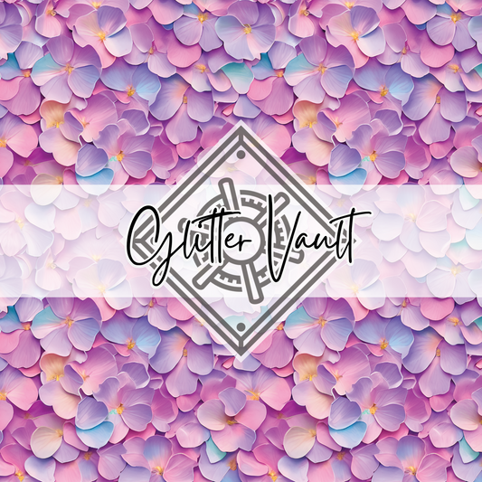 #1092 - Pastel Hydrangea Vinyl Print - Large