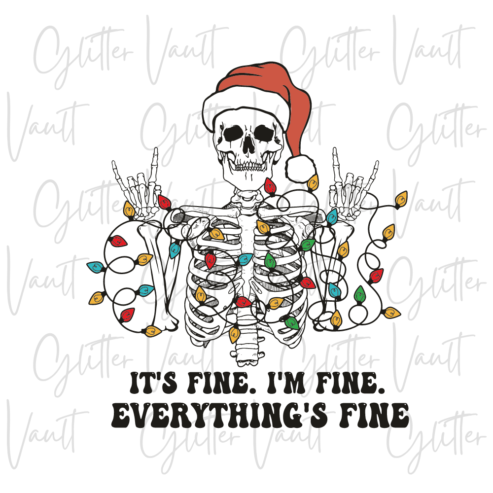 It's fine, i'm fine Skeleton -  Digital Download