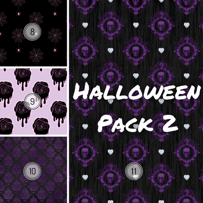 Halloween Pack 2 Background Set -  Digital Download