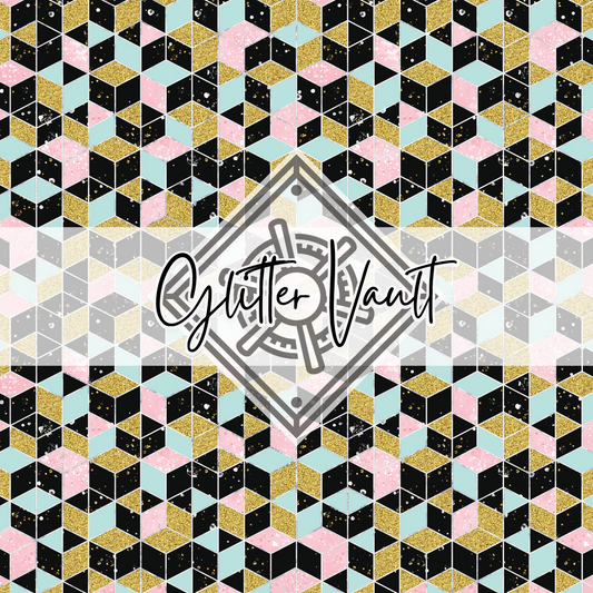 #2017 - Geo Triangles Vinyl Print
