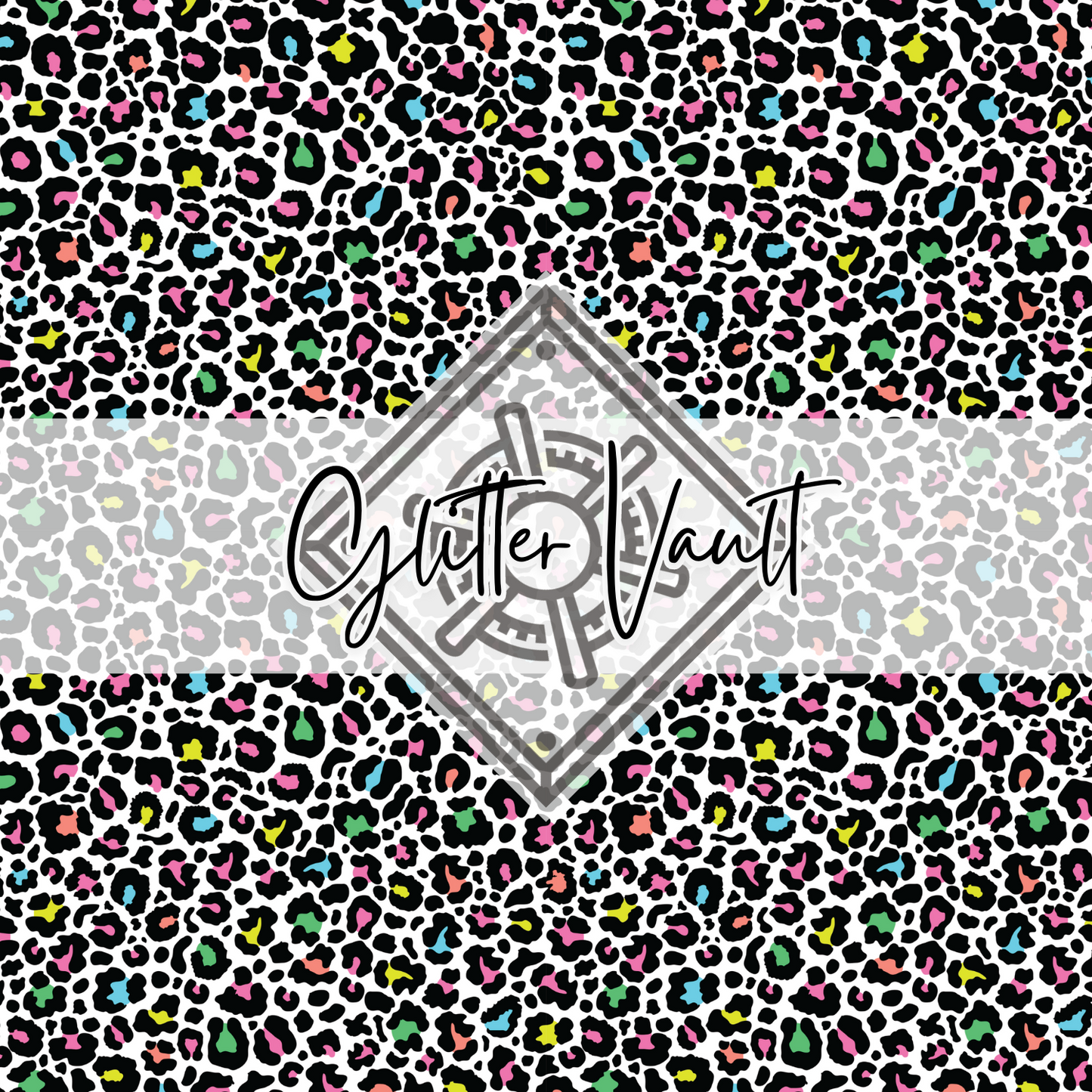 #4021 - Neon Leopard Vinyl Print - Small