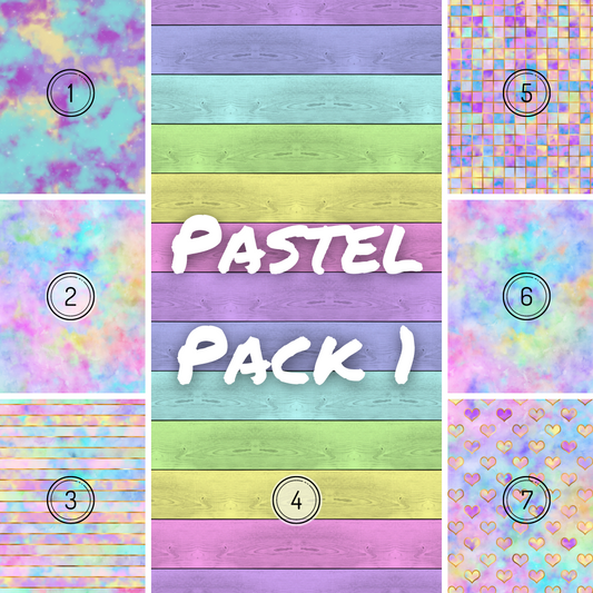 Pastel Pack 1 Background Set -  Digital Download