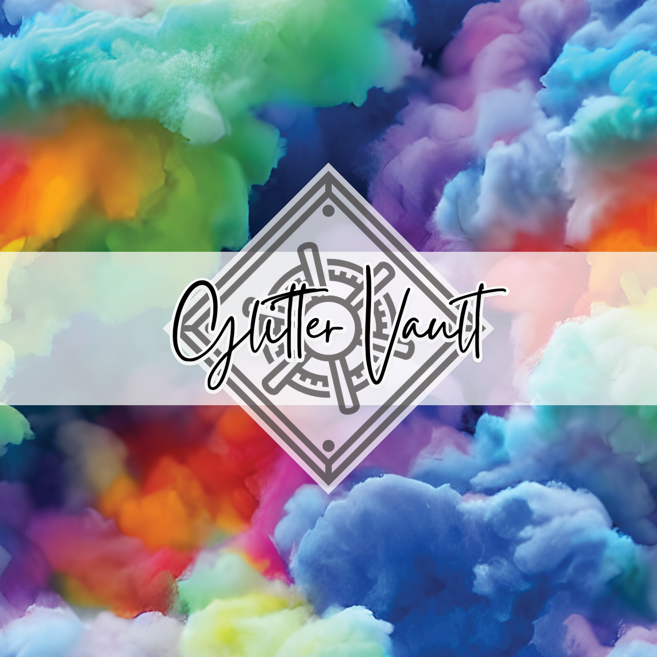 7011 Rainbow Skies Vinyl Print Glitter Vault