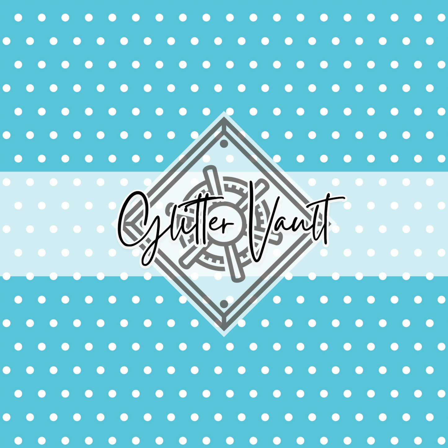#7071 - Blue Polka Dot Vinyl Print