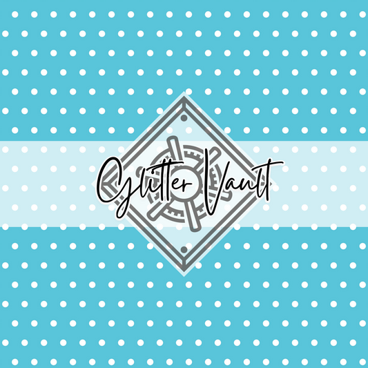 #7071 - Blue Polka Dot Vinyl Print