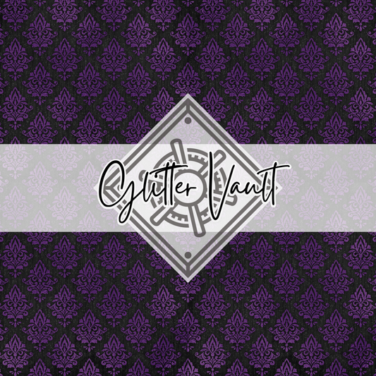 #7080 - Purple Damask Vinyl Print