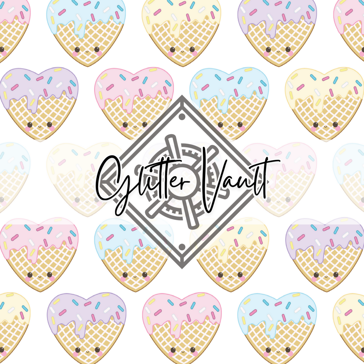 #7089 - Ice Cream Hearts Vinyl Print
