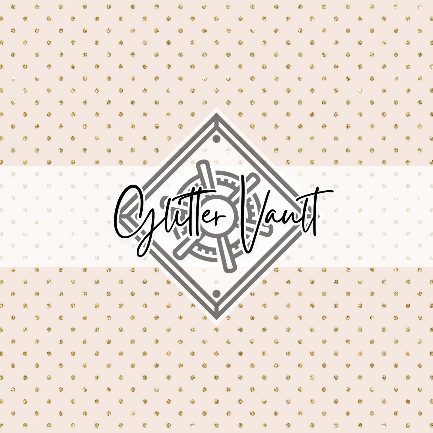 #7097 - Beige Glitter Spots Vinyl Print
