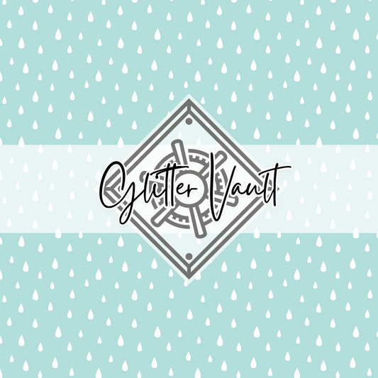 #7102 - Blue Teardrop Vinyl Print