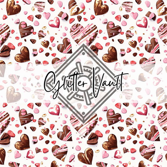 #7151 - Chocolate Hearts Vinyl Print