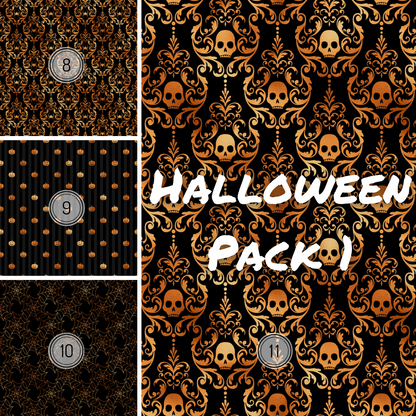 Halloween Copper Pack 1 Background Set -  Digital Download