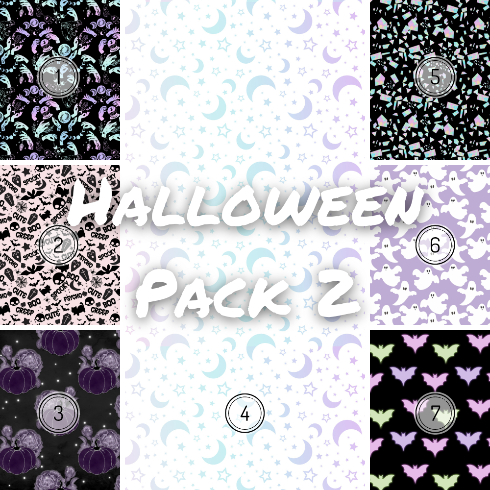 Halloween Pack 2 Background Set -  Digital Download
