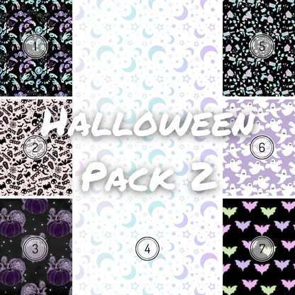 Halloween Pack 2 Background Set -  Digital Download