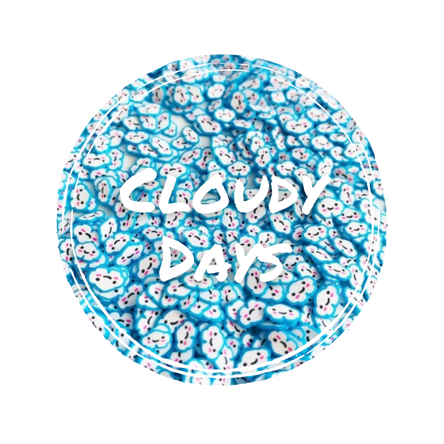 Cloudy Days - Polymer Clay cloud slices