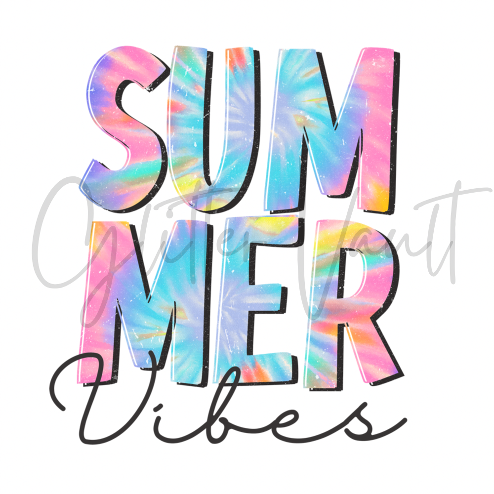 Summer Vibes Tie Dye -  Digital Download