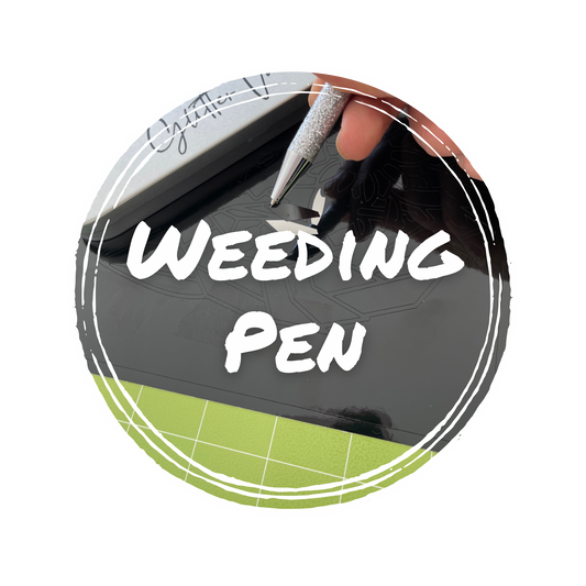 Retractable vinyl weeding pen