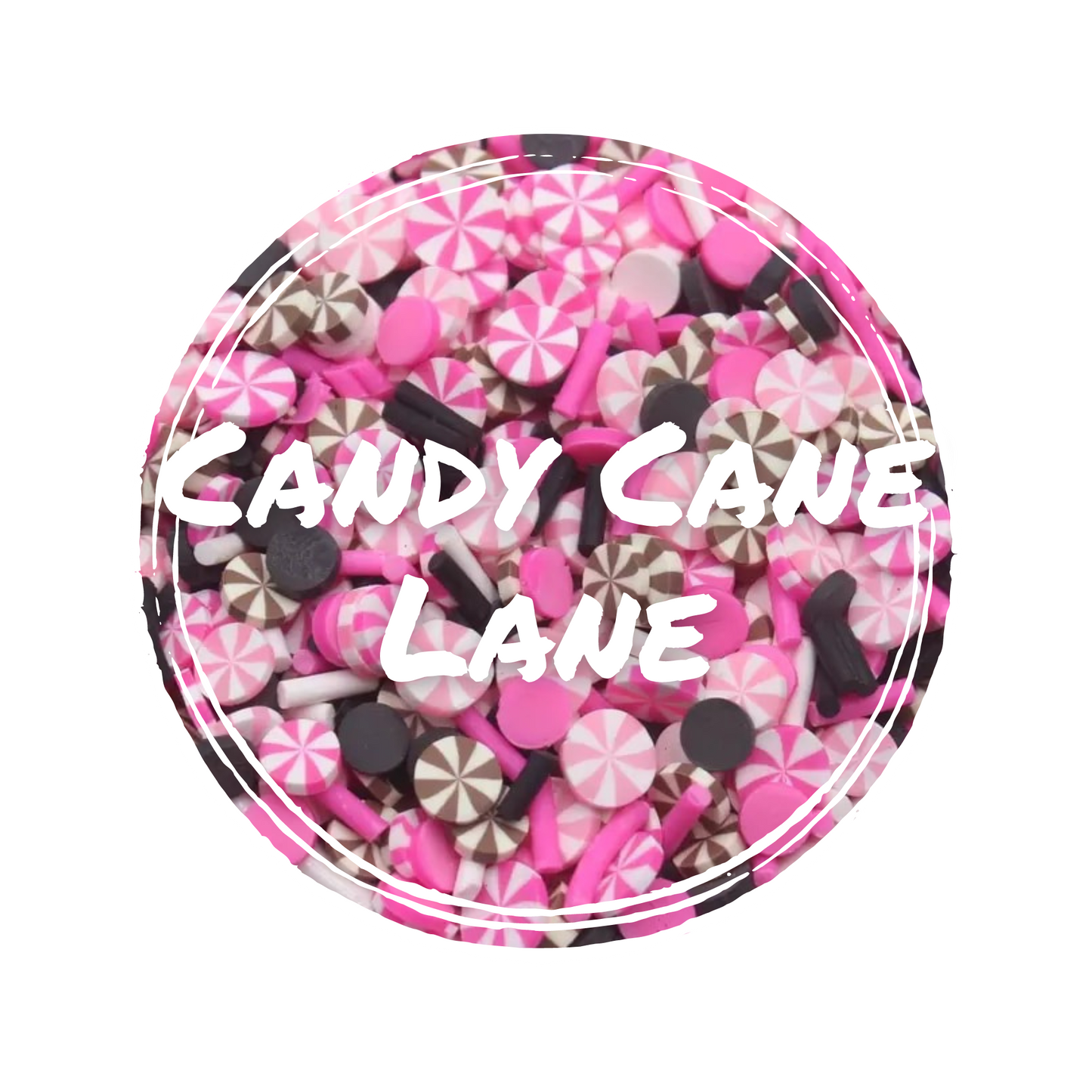 Candy Cane Lane - Polymer Clay slices